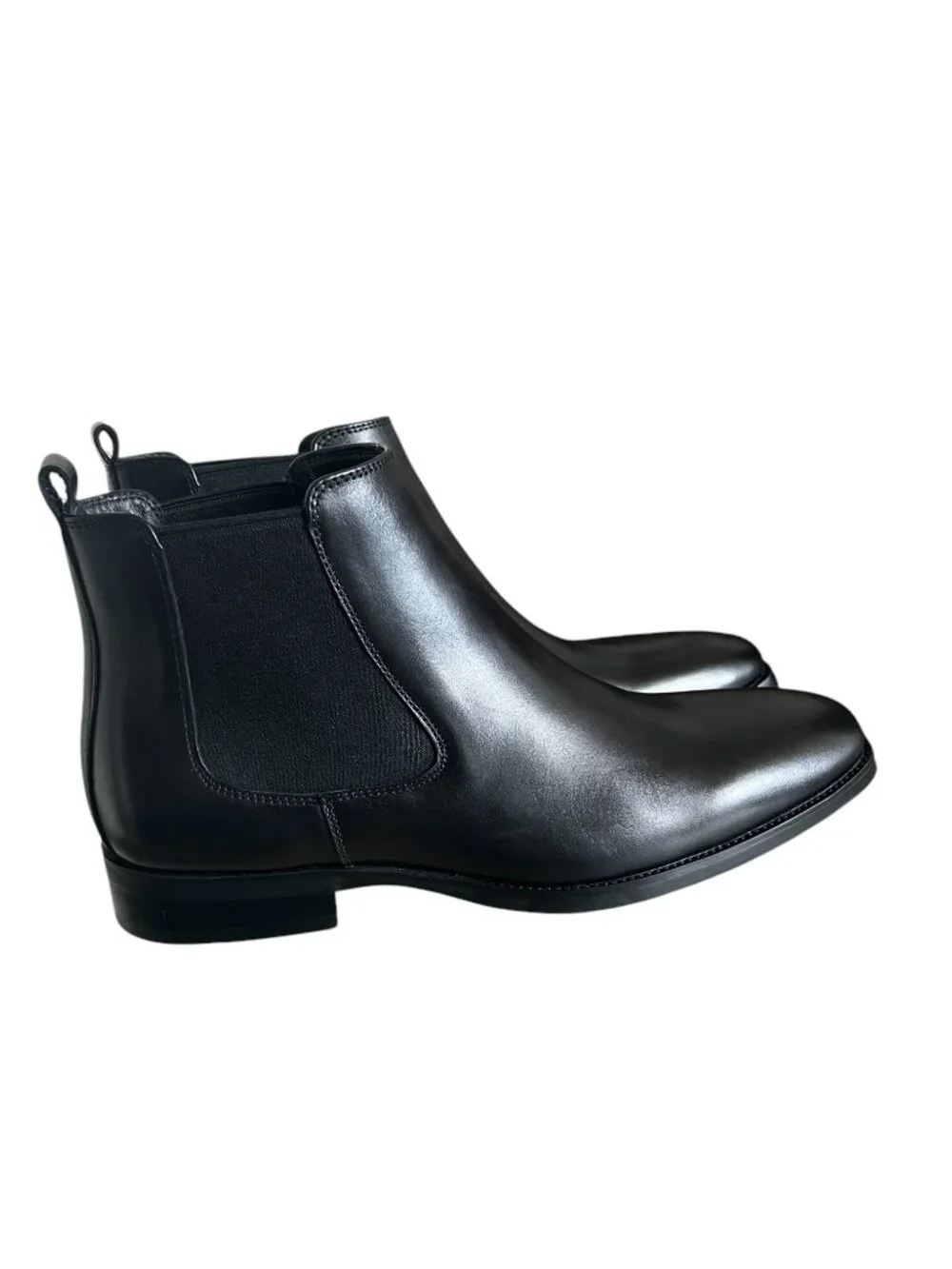 Gifennse NEW Men's handmade leather Chelsea Boots In Black Size 8.5